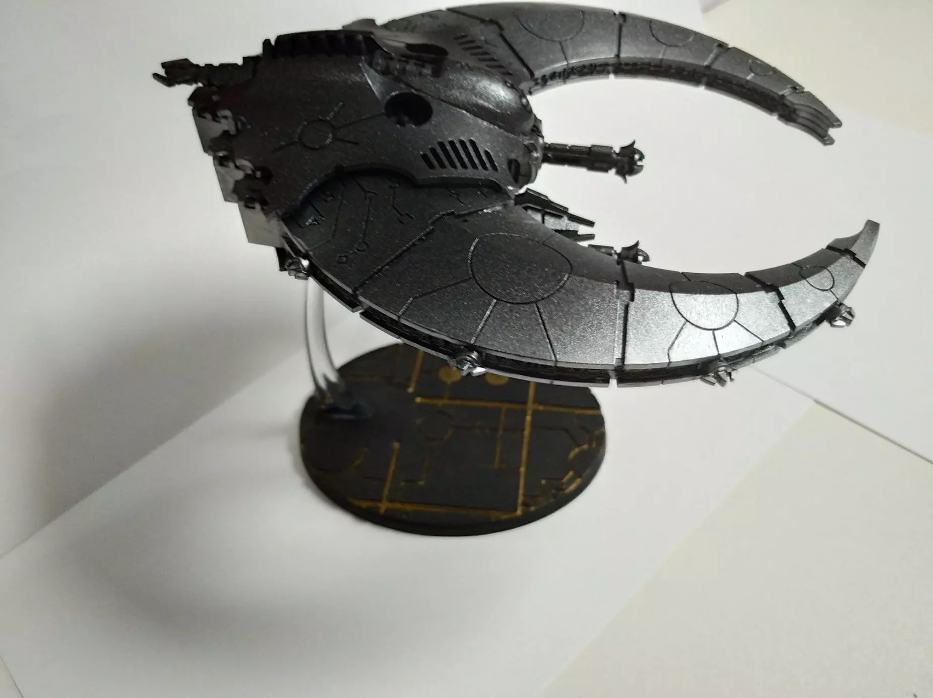 Necron-mantic world 120x92mm base for new flyer stands 3D print model_0