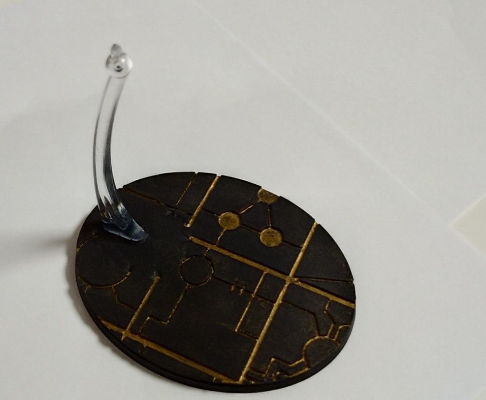 Necron-mantic world 120x92mm base for new flyer stands 3D print model_2