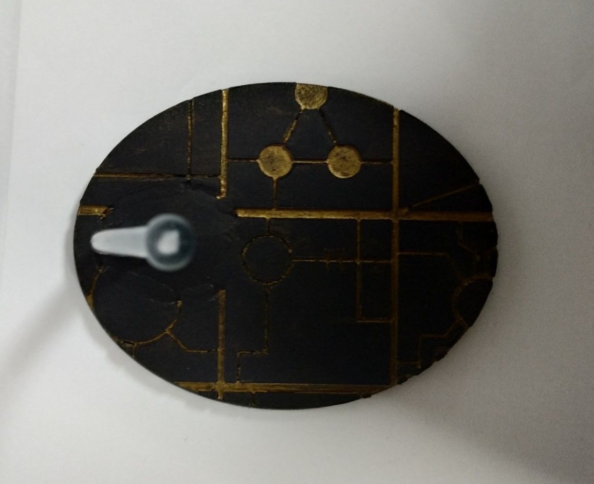 Necron-mantic world 120x92mm base for new flyer stands 3D print model_1