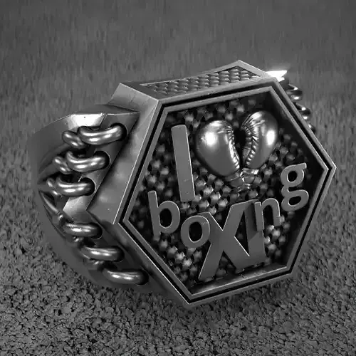 Boxing-with-love i love boxing ring 3D print model