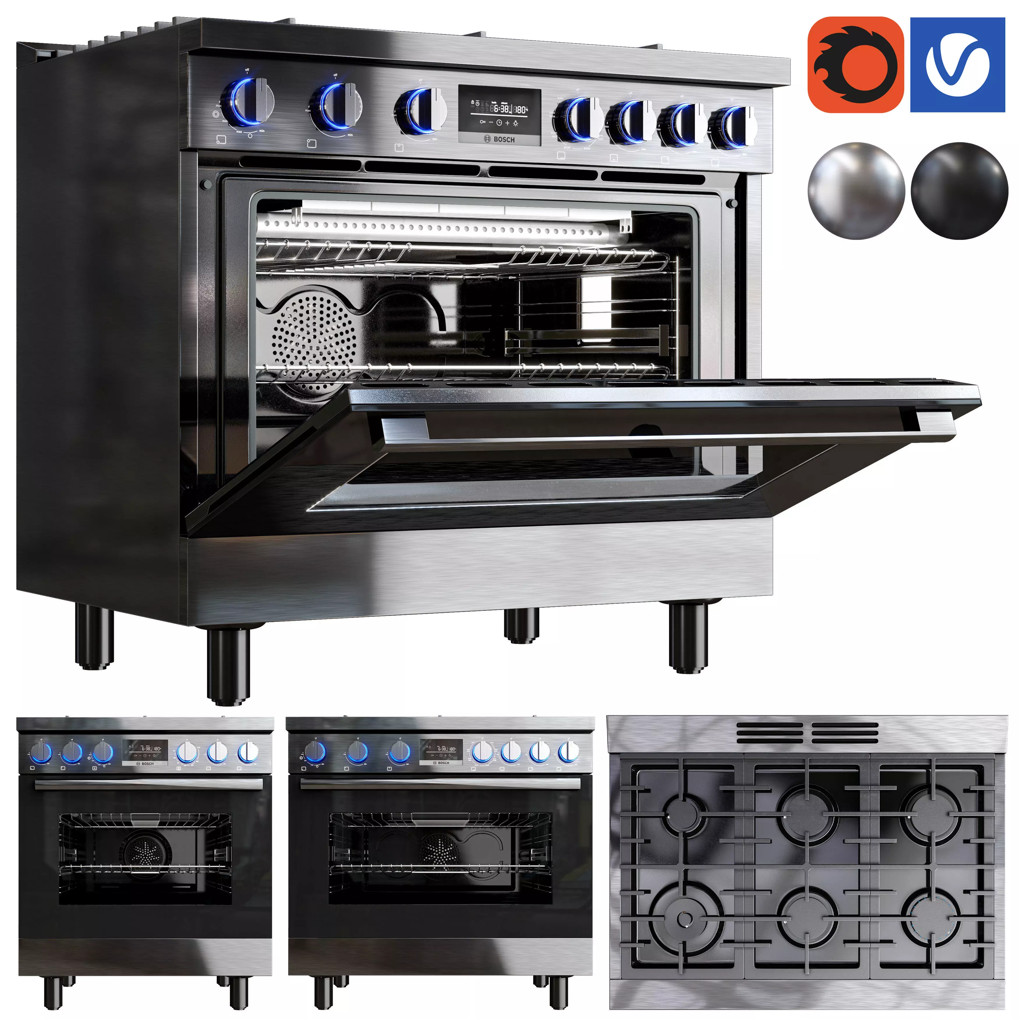bosch ranges Low-poly 3D model