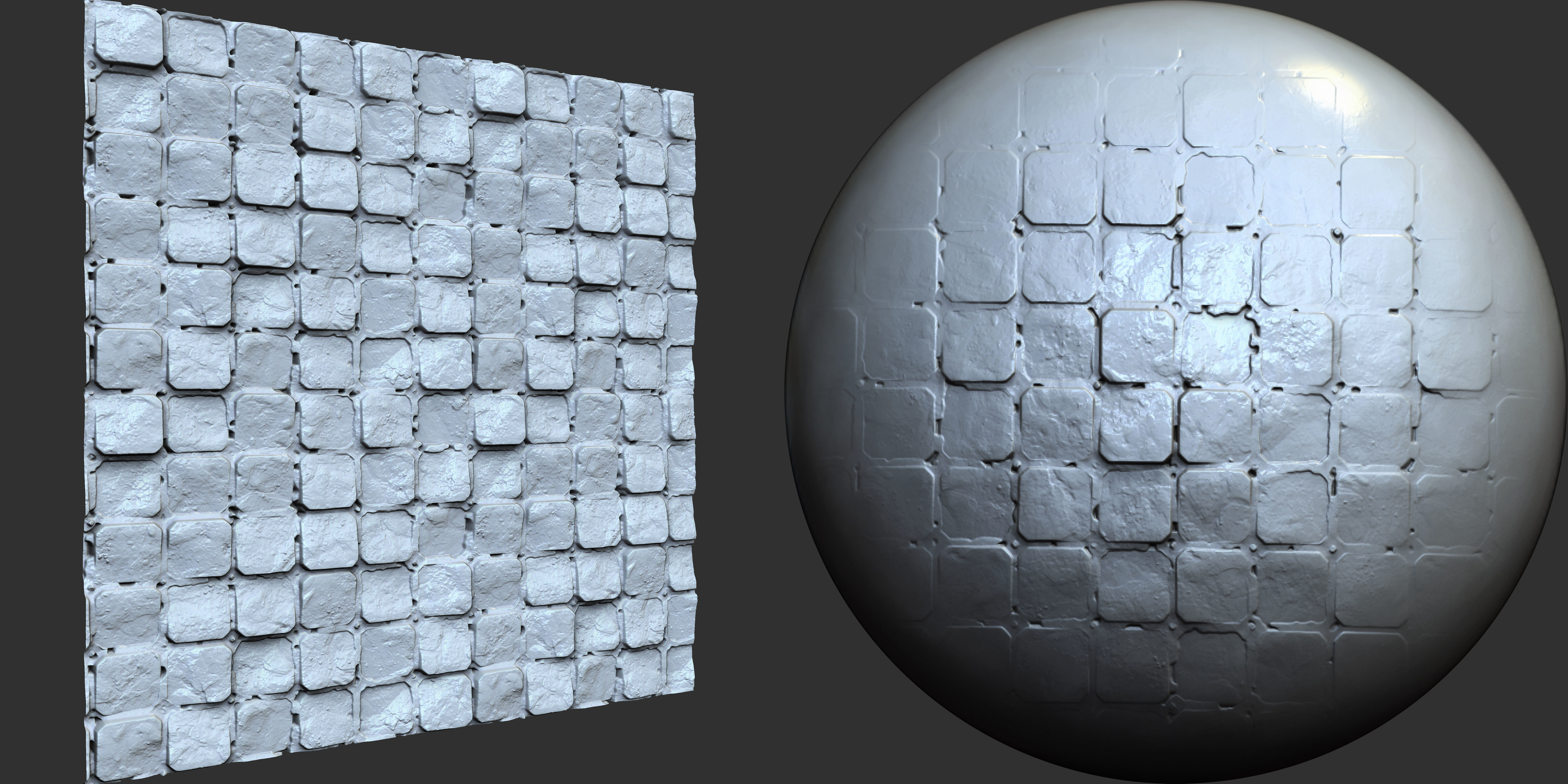 Brick Pattern Brushes Noise and Height Map Low-poly 3D model_7