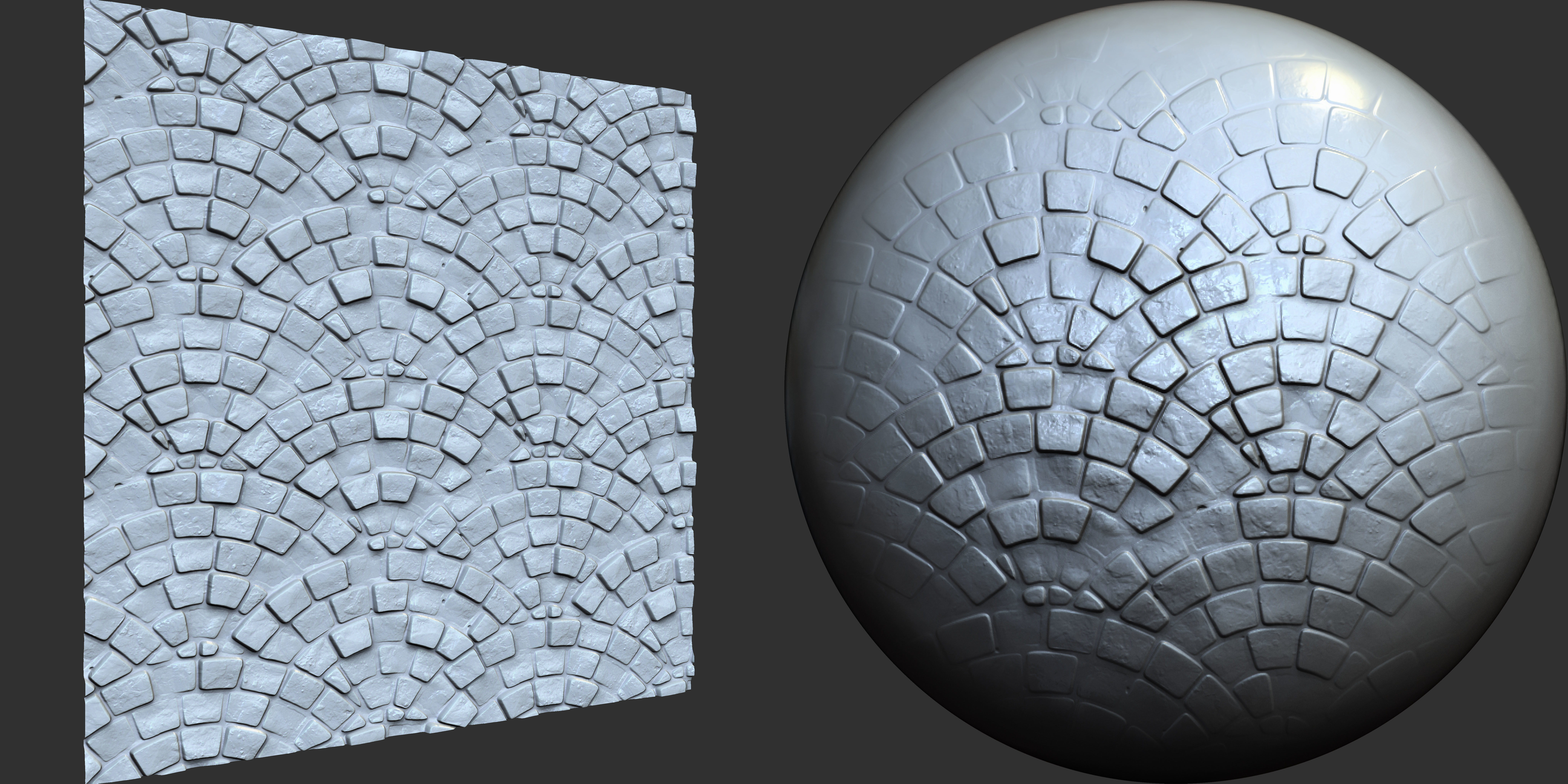 Brick Pattern Brushes Noise and Height Map Low-poly 3D model_6