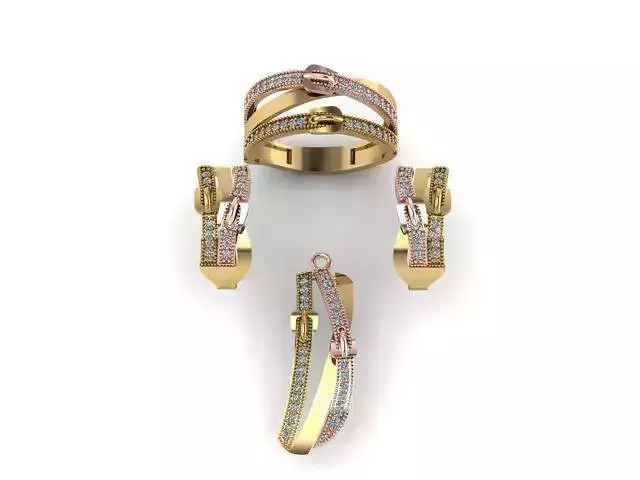 SET B604 gold and diamond bangle bracelet