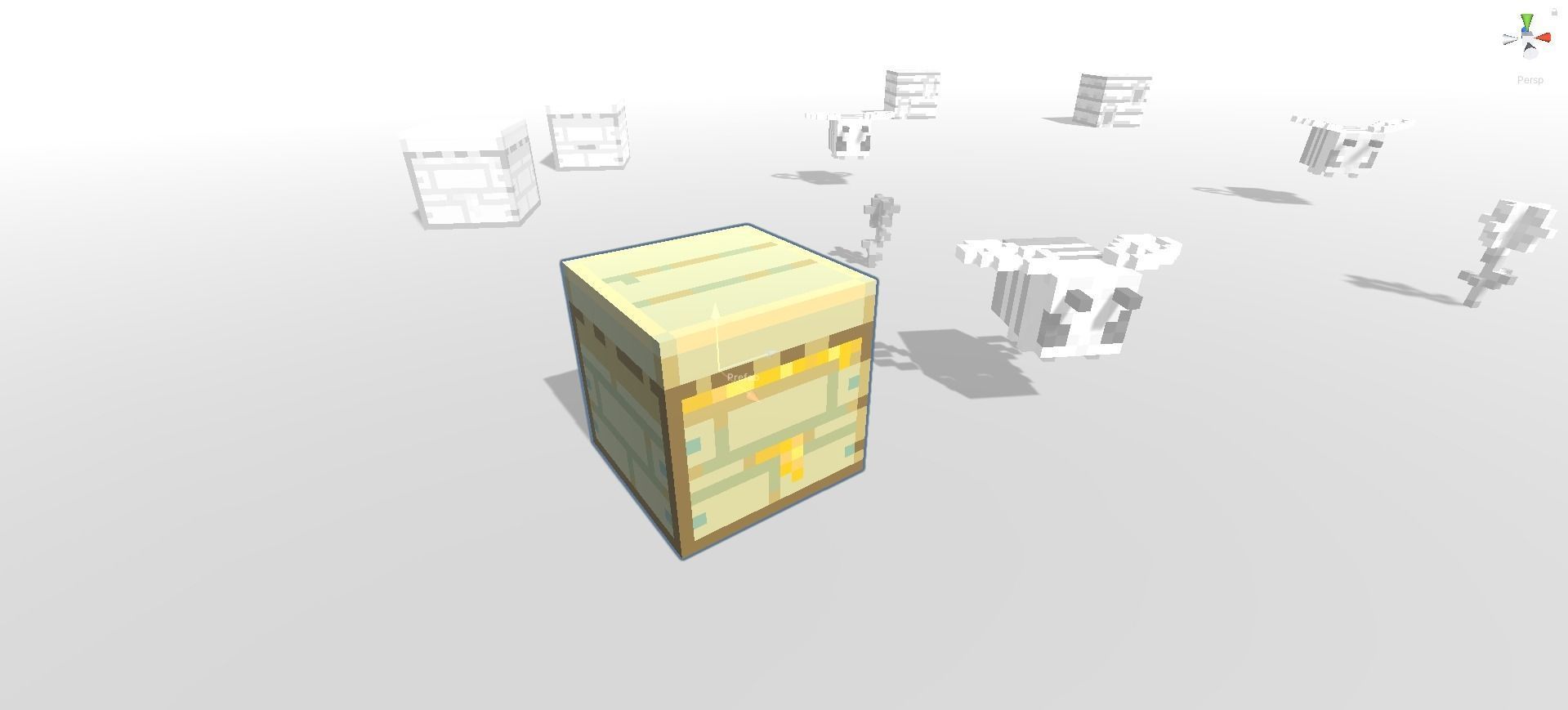 Block Pack Bee hive - block styled voxel bee hive Low-poly 3D model_15
