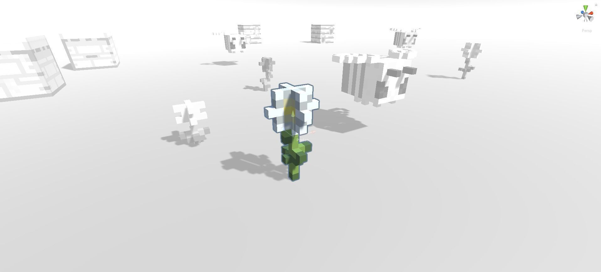 Block Pack Bee hive - block styled voxel bee hive Low-poly 3D model_18