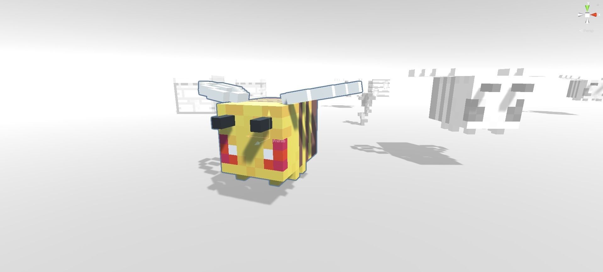 Block Pack Bee hive - block styled voxel bee hive Low-poly 3D model_11