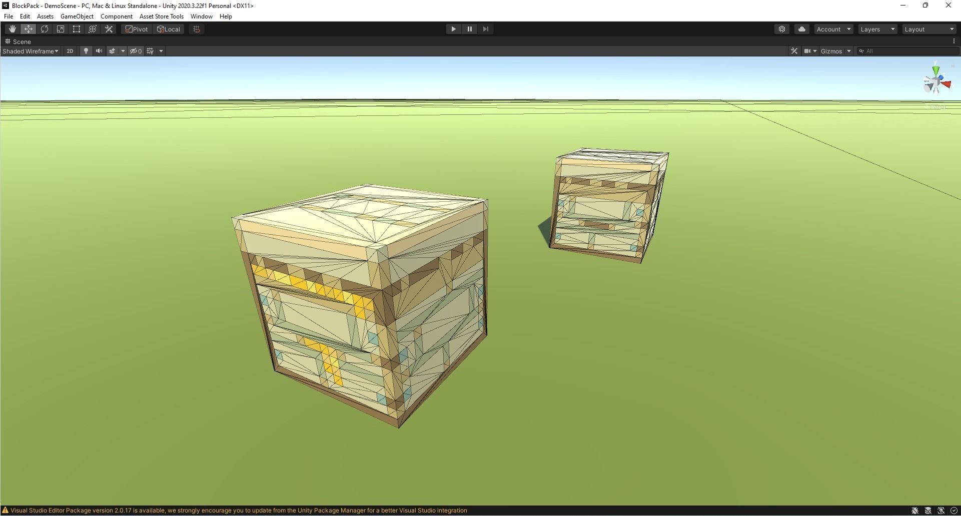 Block Pack Bee hive - block styled voxel bee hive Low-poly 3D model_21