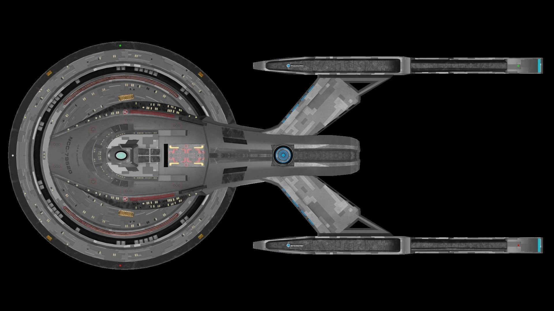 Star Trek Duderstadt-Class Starship Low-poly 3D model_5