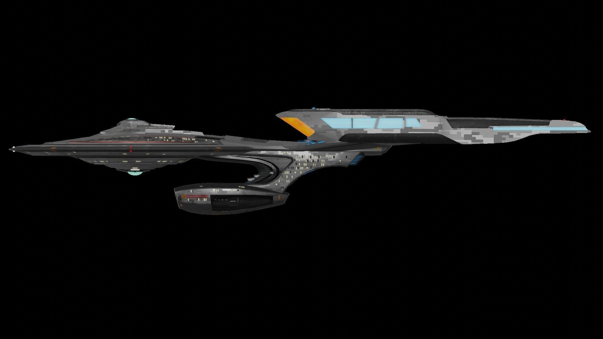 Star Trek Duderstadt-Class Starship Low-poly 3D model_4