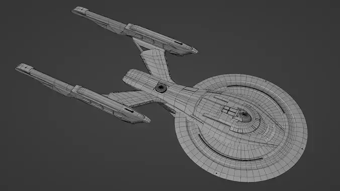 Star Trek Duderstadt-Class Starship Low-poly 3D model