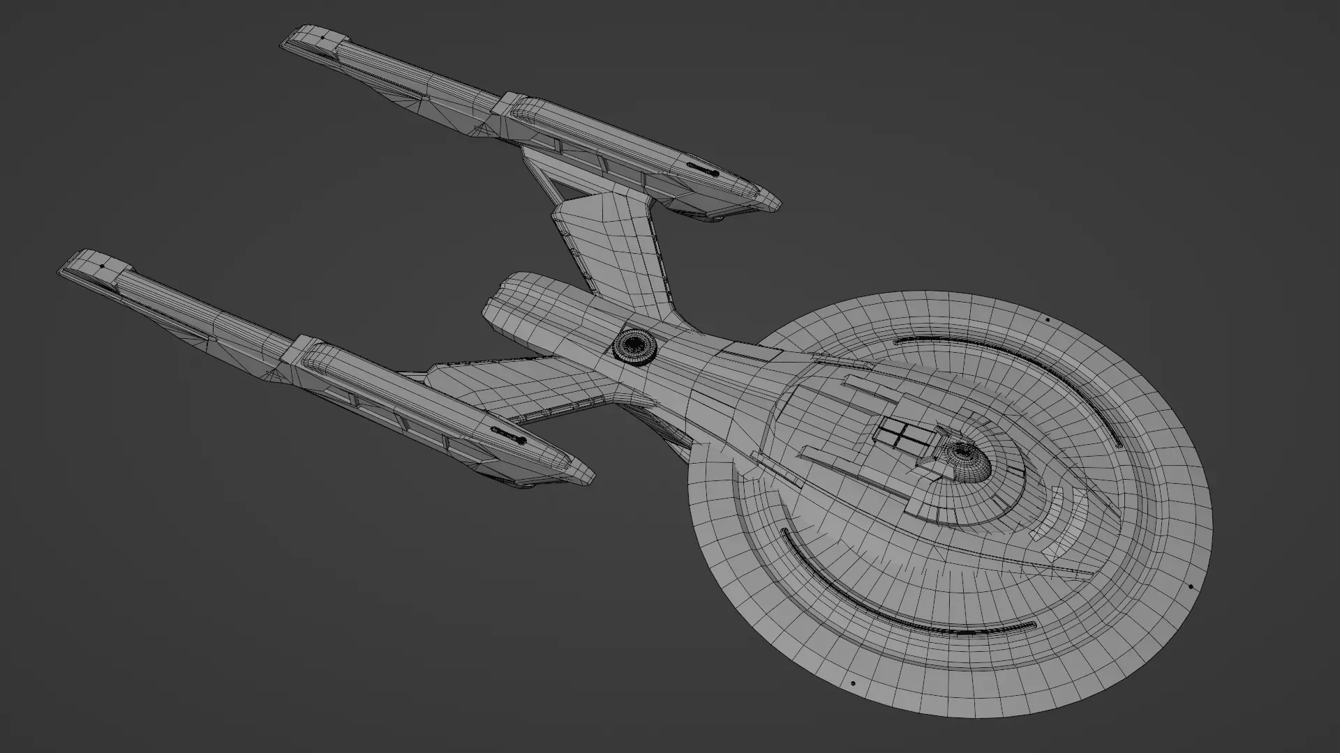 Star Trek Duderstadt-Class Starship Low-poly 3D model_0