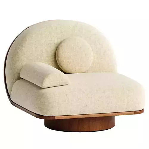 THUMB ASYMMETRICAL RUST ARMCHAIR