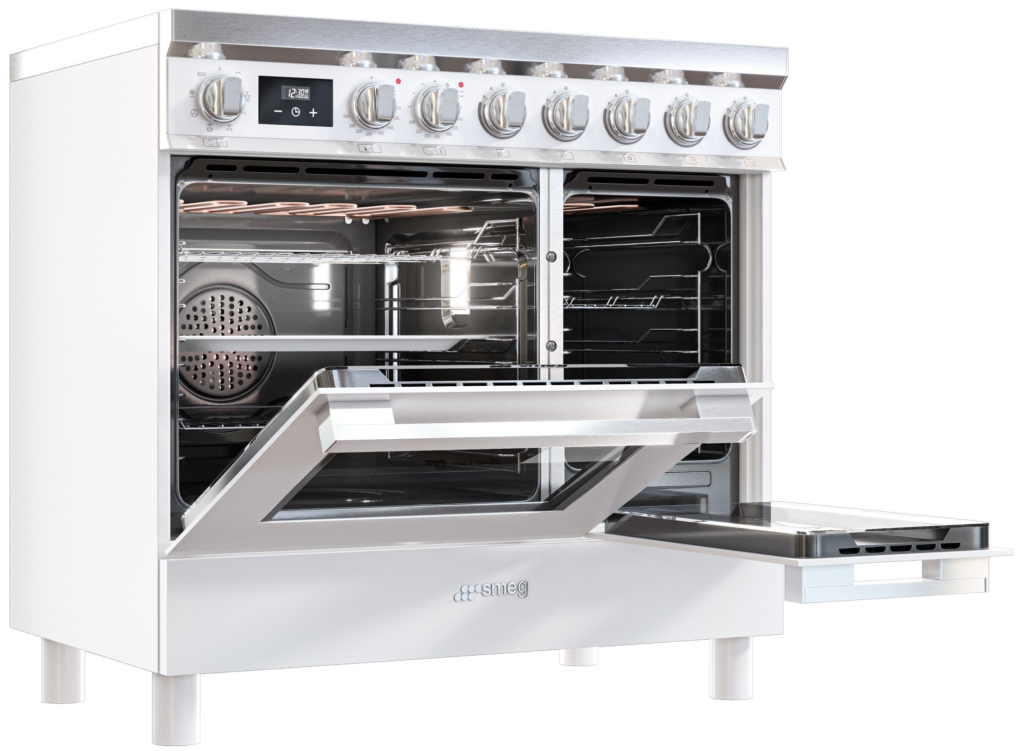 smeg range and cooktop Low-poly 3D model_4