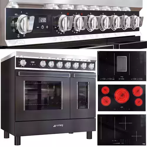 smeg range and cooktop