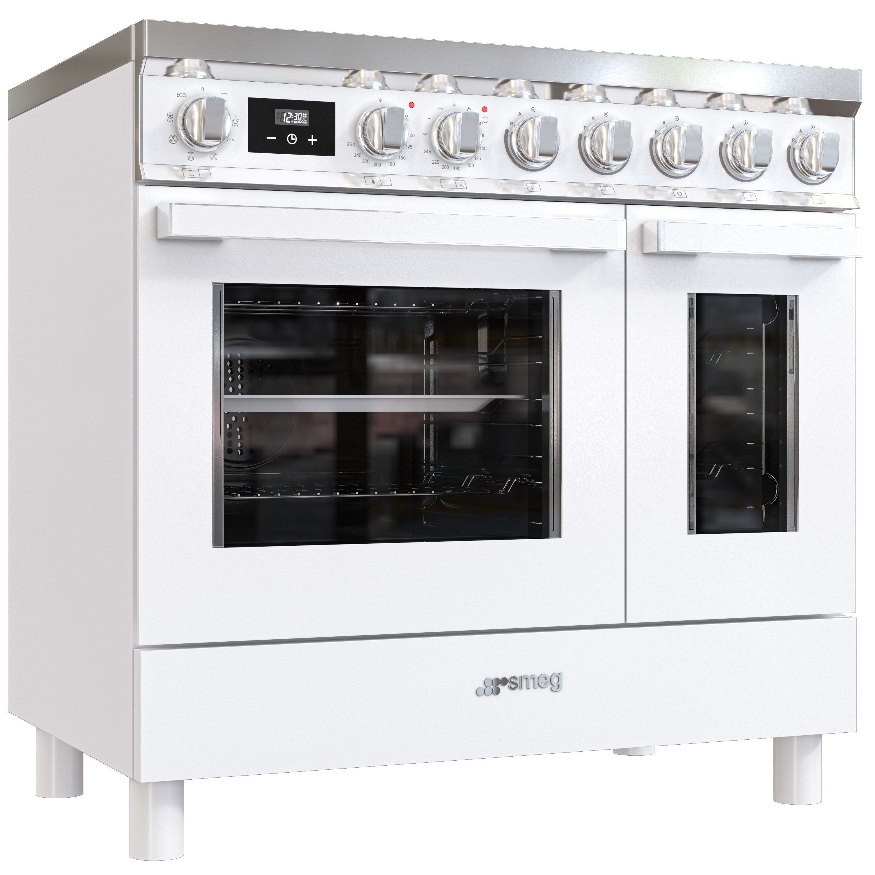 smeg range and cooktop Low-poly 3D model_5