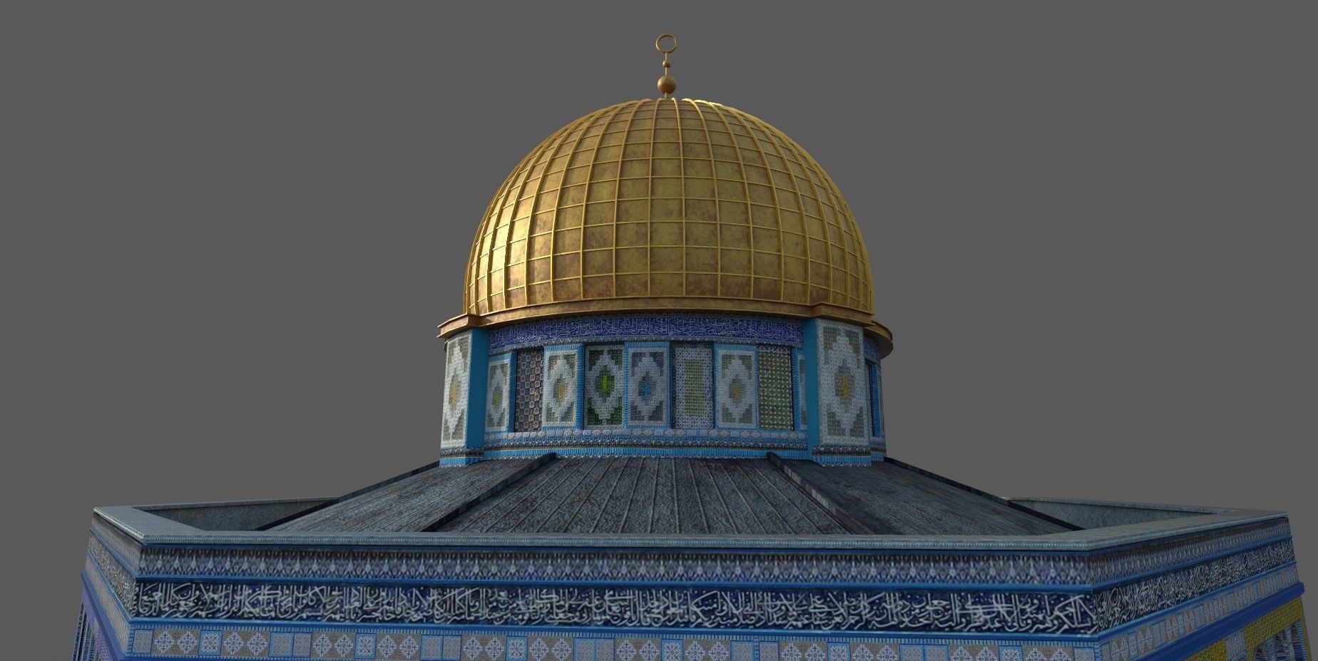 Dome Of The Rock Mosque 3D model_4