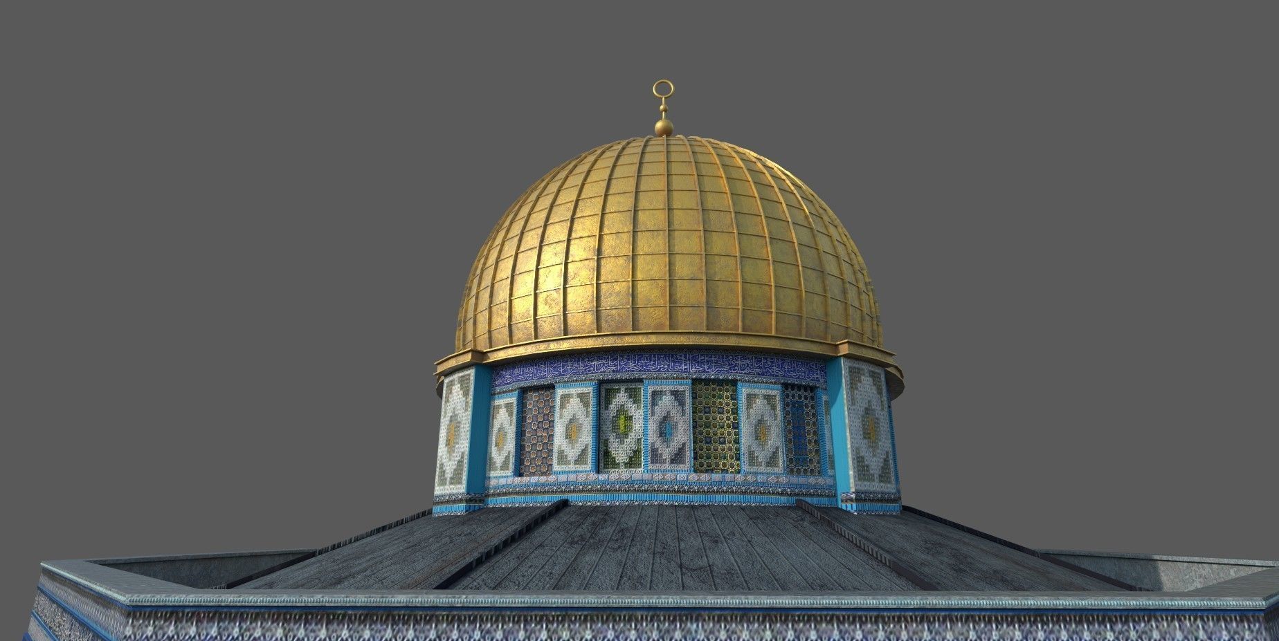 Dome Of The Rock Mosque 3D model_7