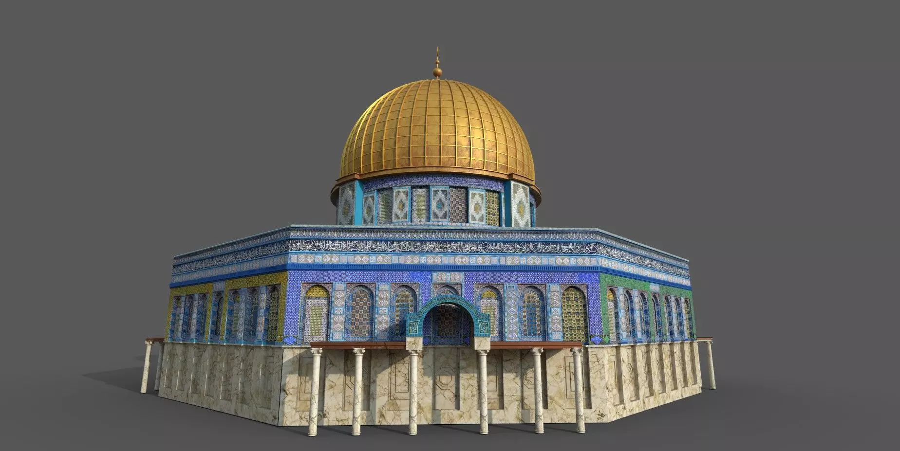 Dome Of The Rock Mosque 3D model_0