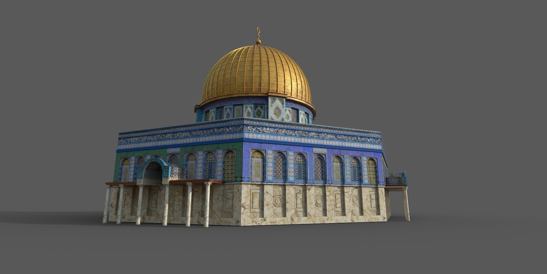 Dome Of The Rock Mosque 3D model_6