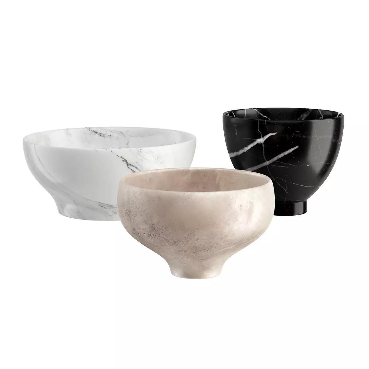 Japanese Stone Serving Bowls by Salvatori 3D model_0