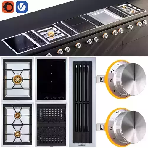 gaggenau cook top Low-poly 3D model