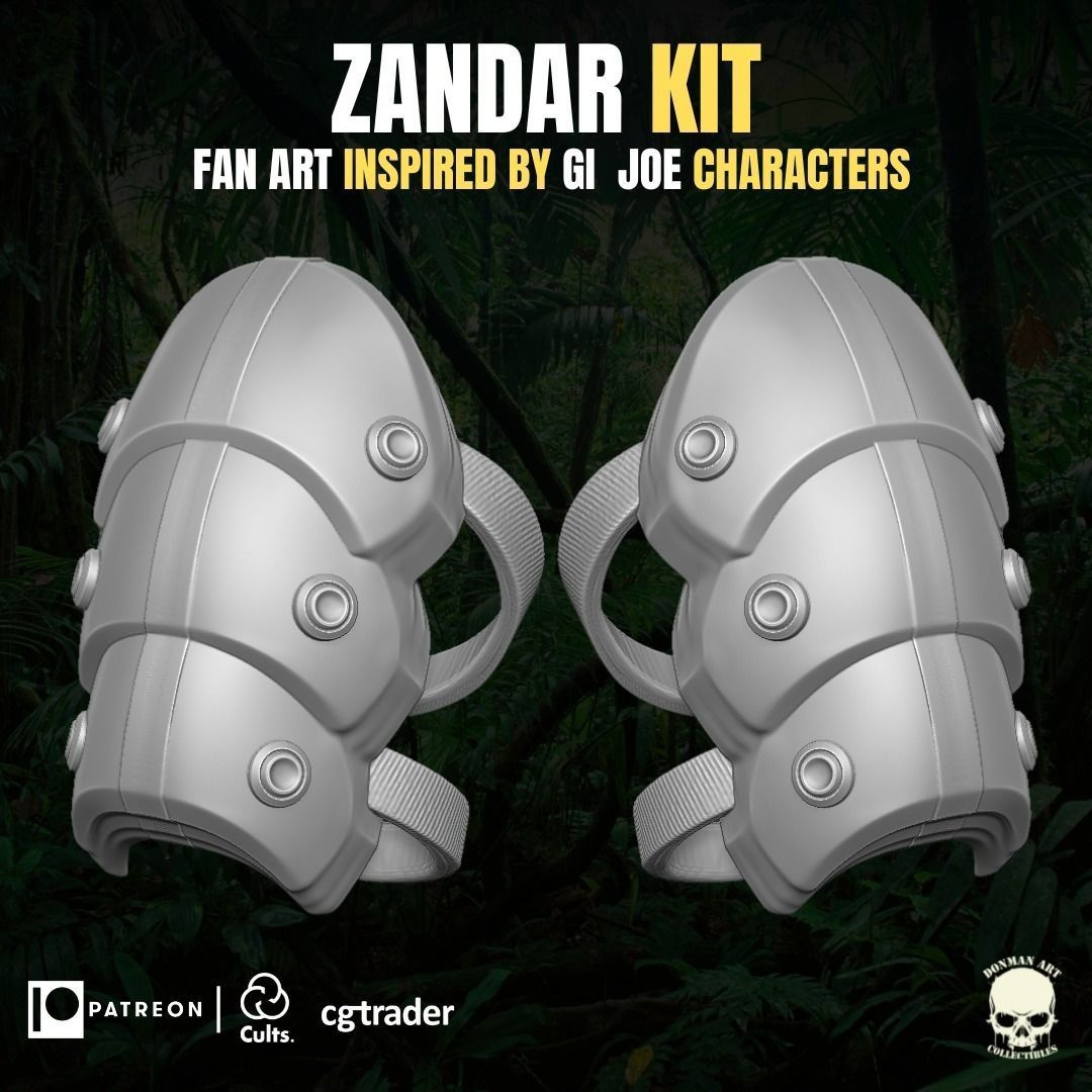 Zandar Kit 3D printable File For Action Figures 3D print model_1