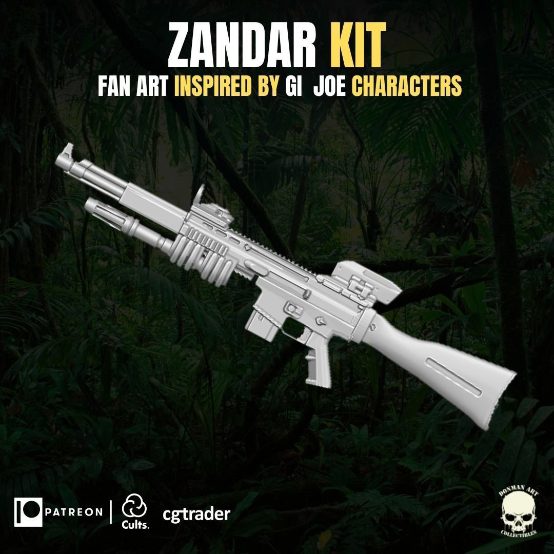 Zandar Kit 3D printable File For Action Figures 3D print model_22