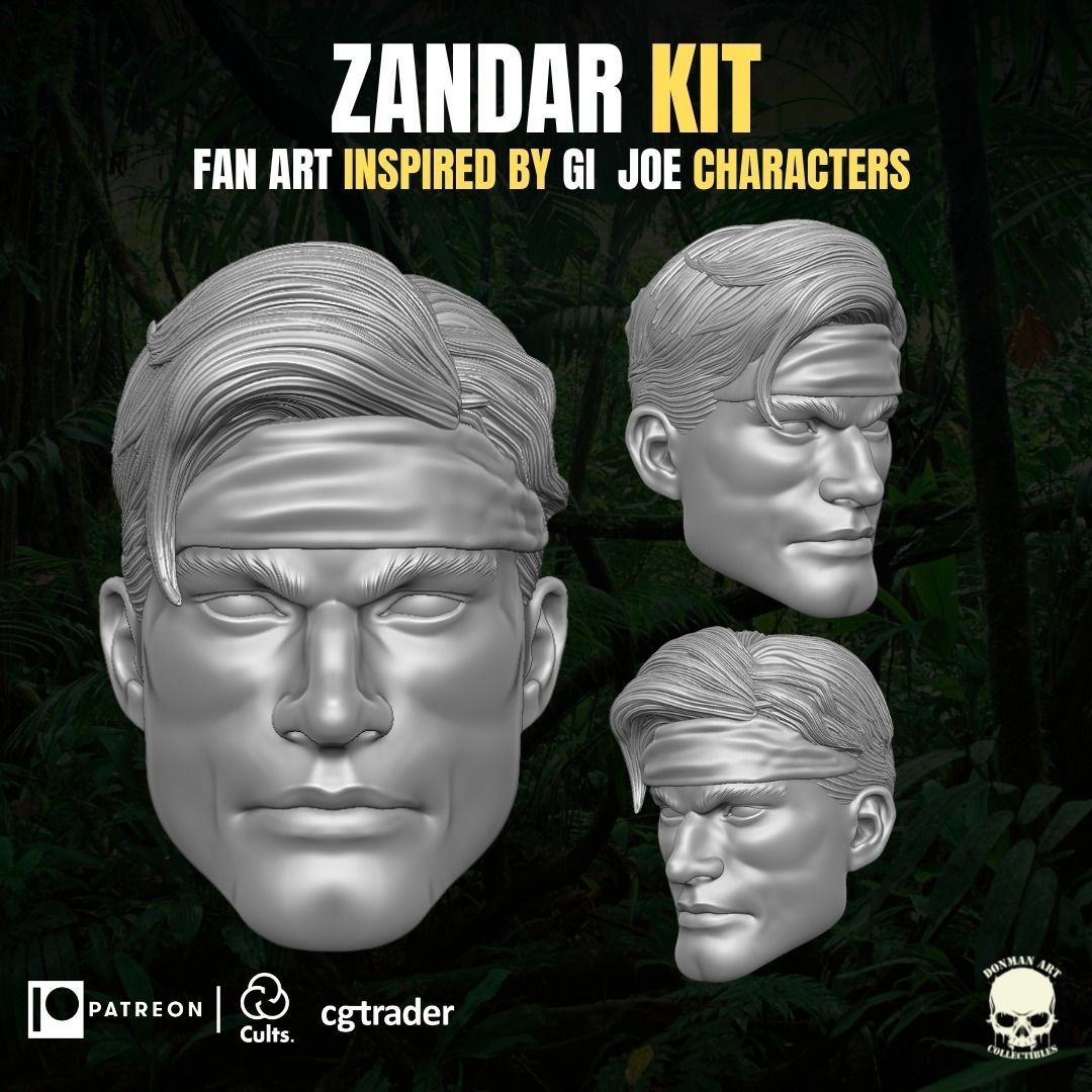 Zandar Kit 3D printable File For Action Figures 3D print model_10