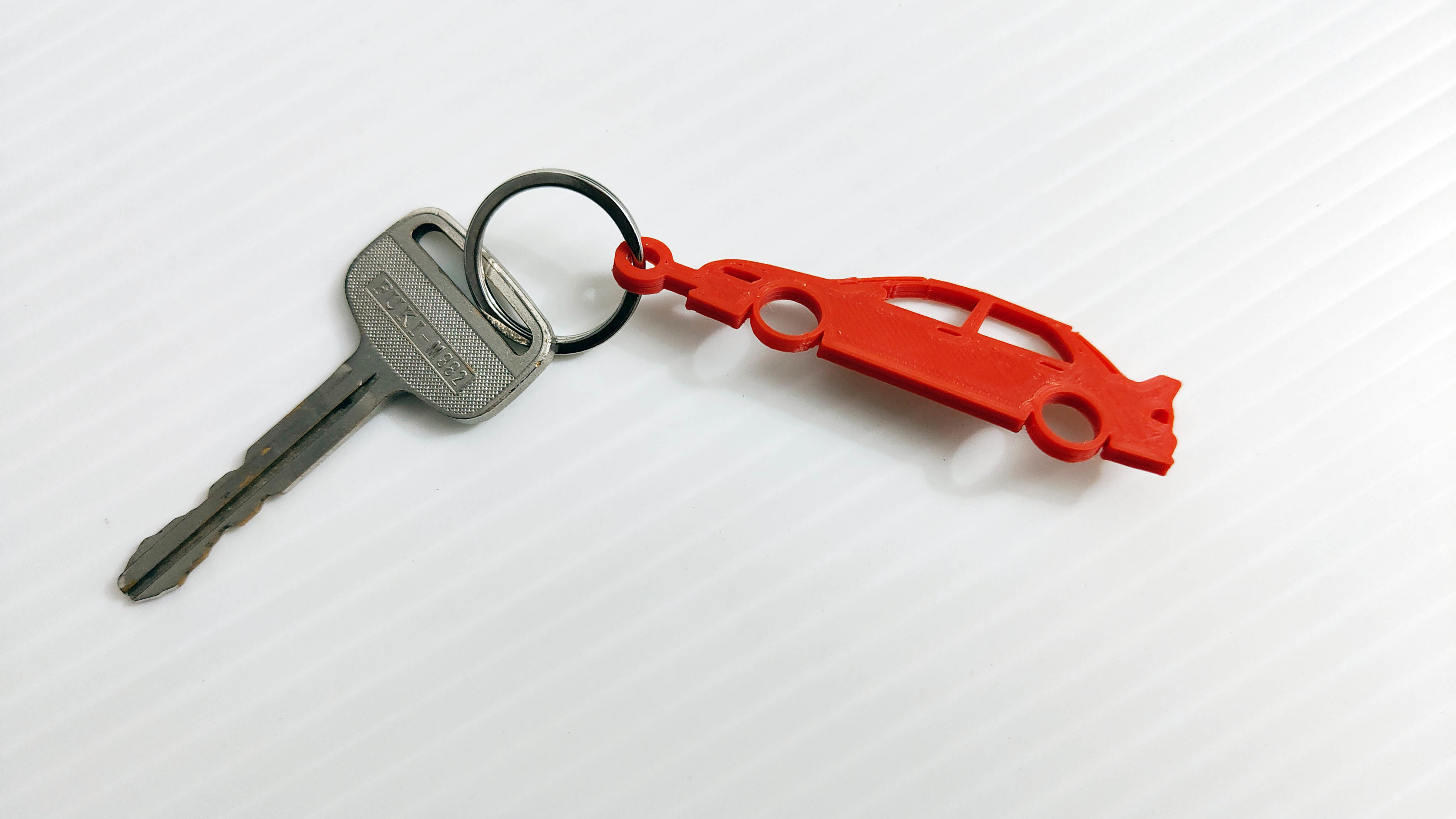 Evo car key chain 3D print model_4