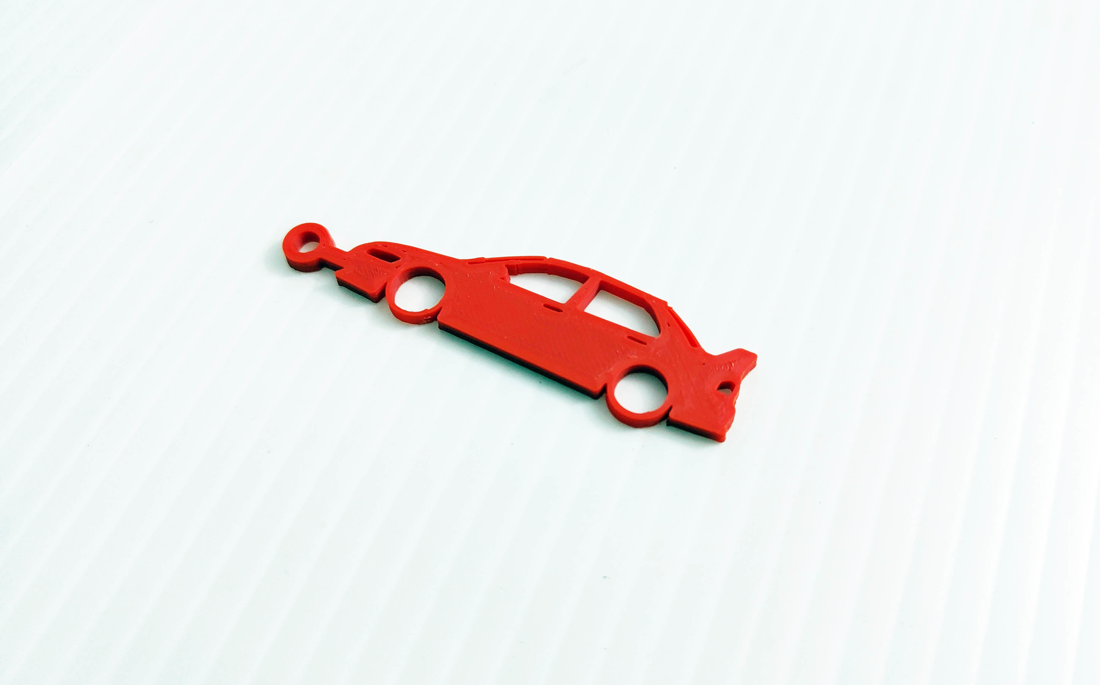 Evo car key chain 3D print model_2