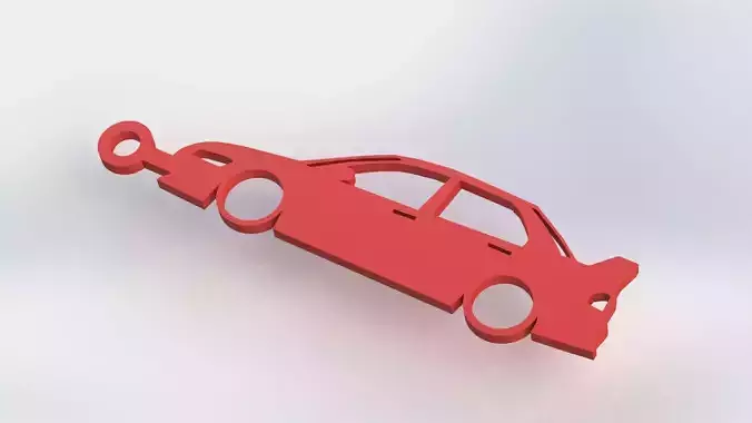 Evo car key chain 3D print model