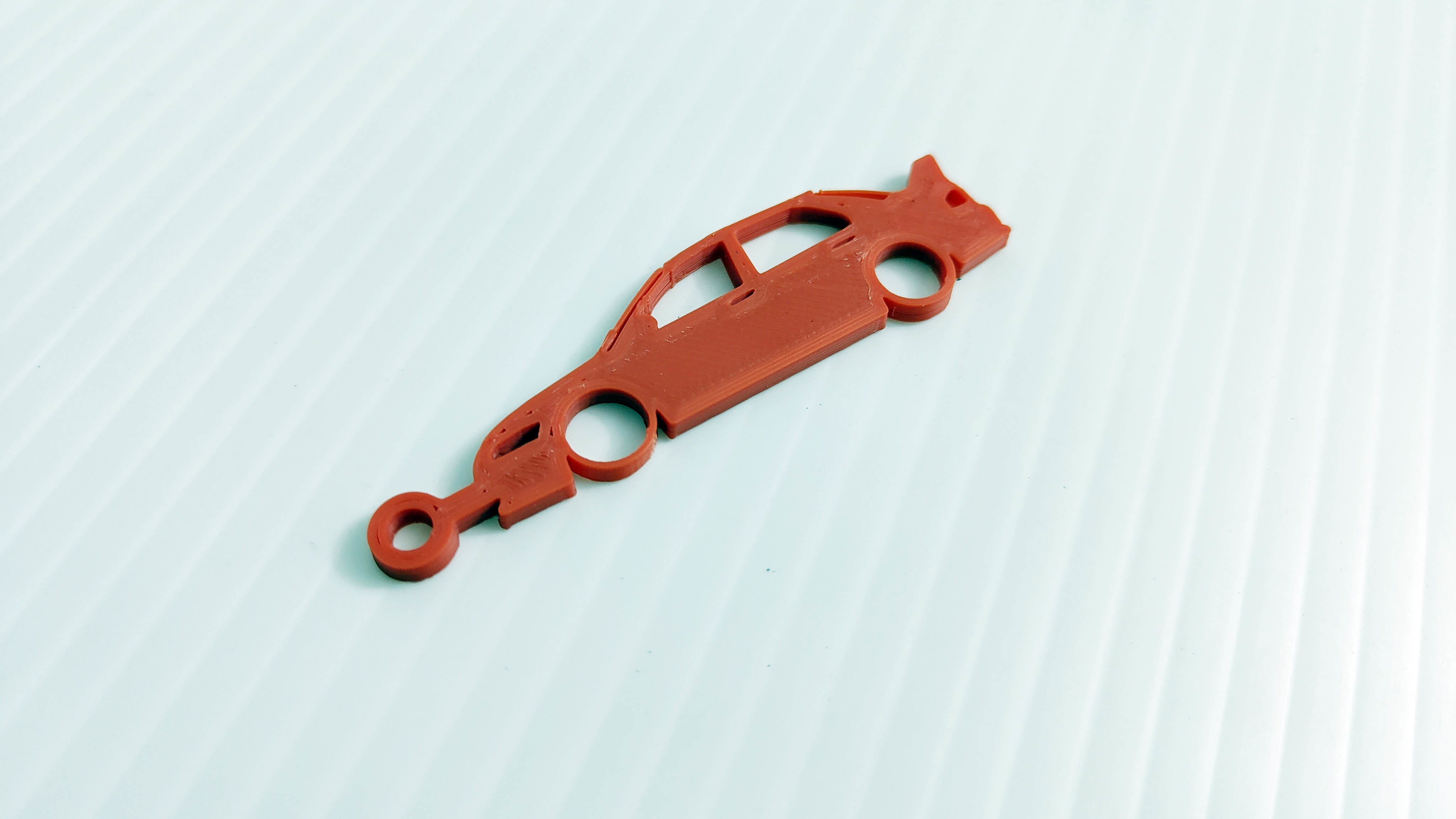 Evo car key chain 3D print model_3