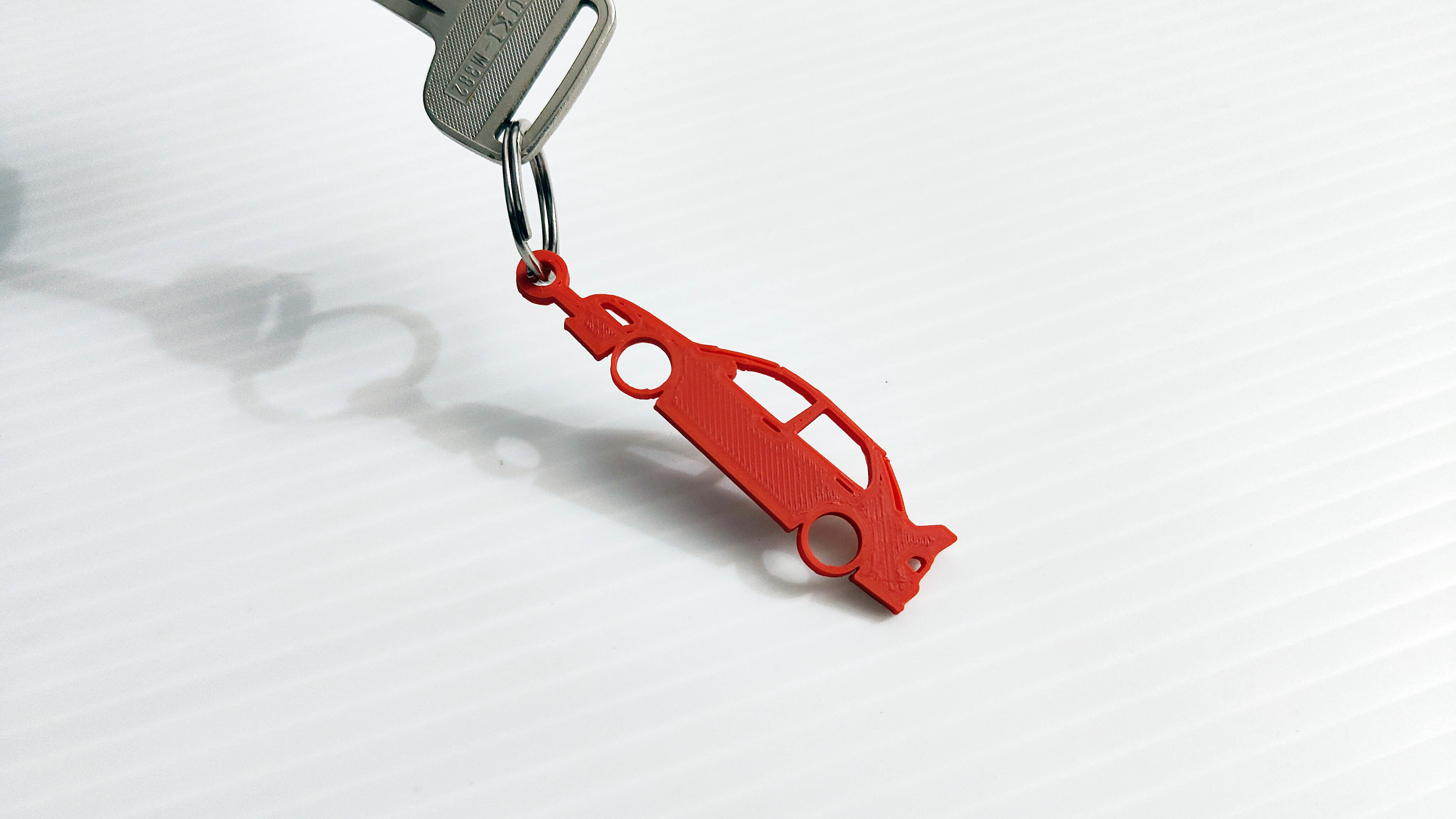 Evo car key chain 3D print model_5