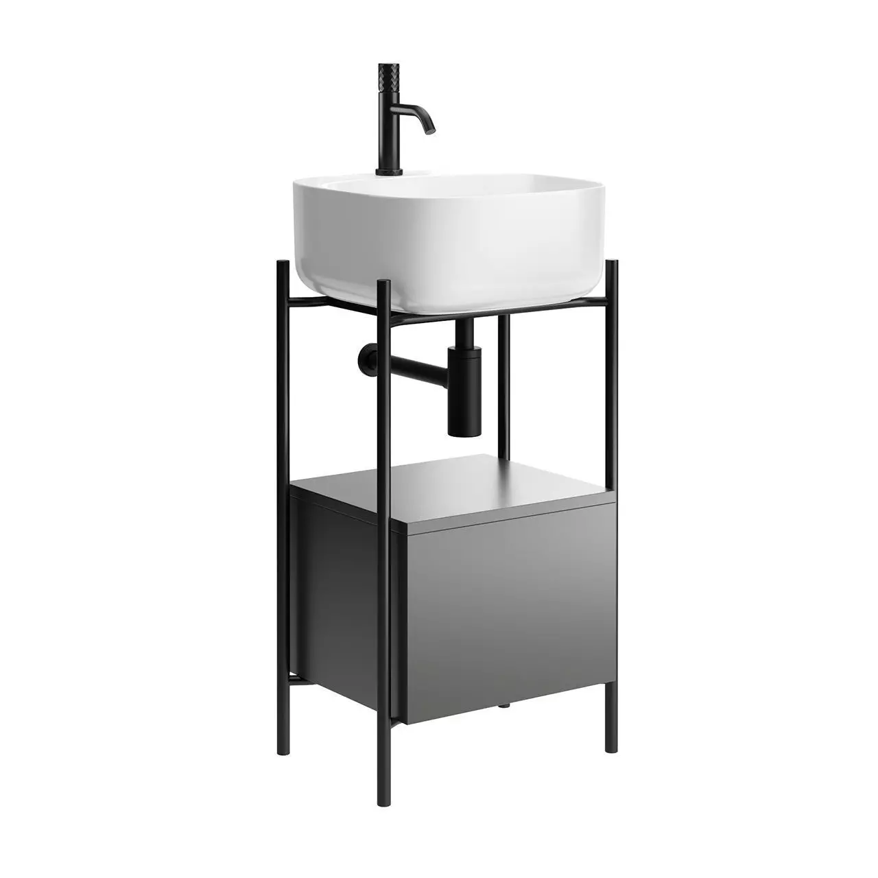 Diva 2 Floor Standing Vanity Unit by Scarabeo Ceramiche 3D model_0