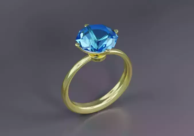 Ring with gem