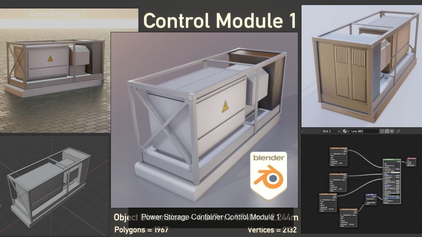 Power Storage Container Package 3D Model Collection_3