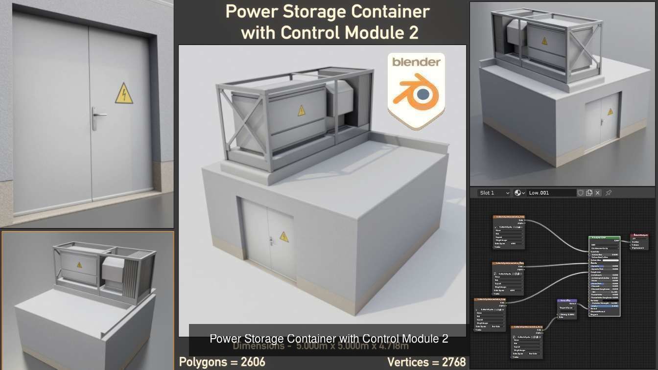 Power Storage Container Package 3D Model Collection_2