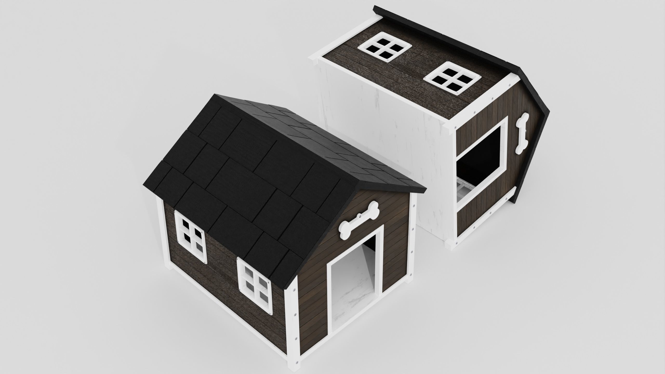 DogHouse03 dog house with roof 3D model_31