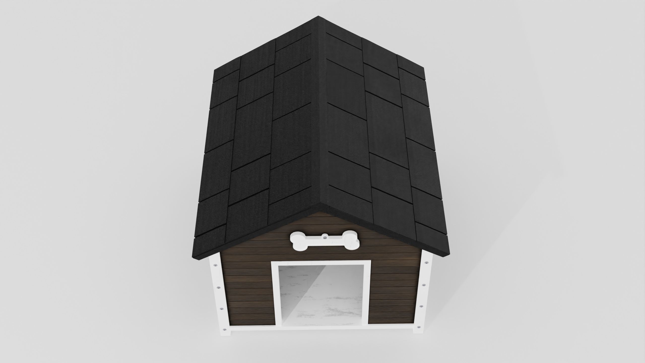 DogHouse03 dog house with roof 3D model_8
