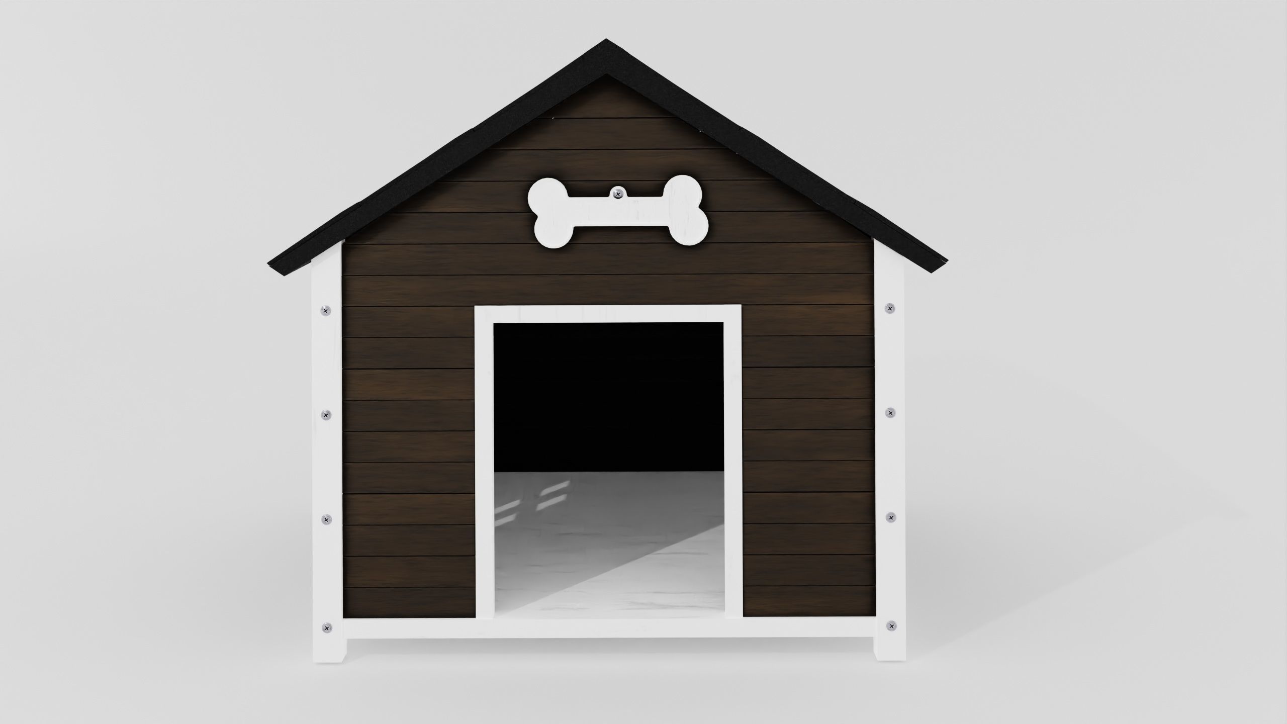 DogHouse03 dog house with roof 3D model_1