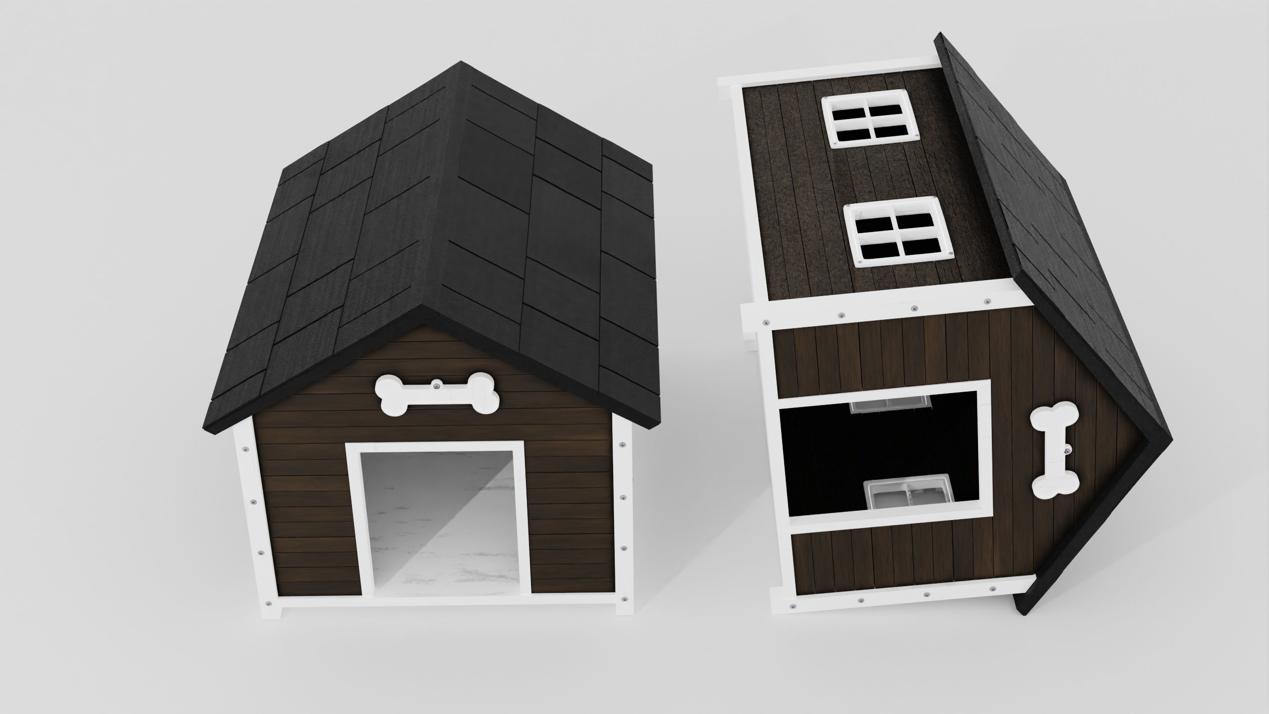 DogHouse03 dog house with roof 3D model_24