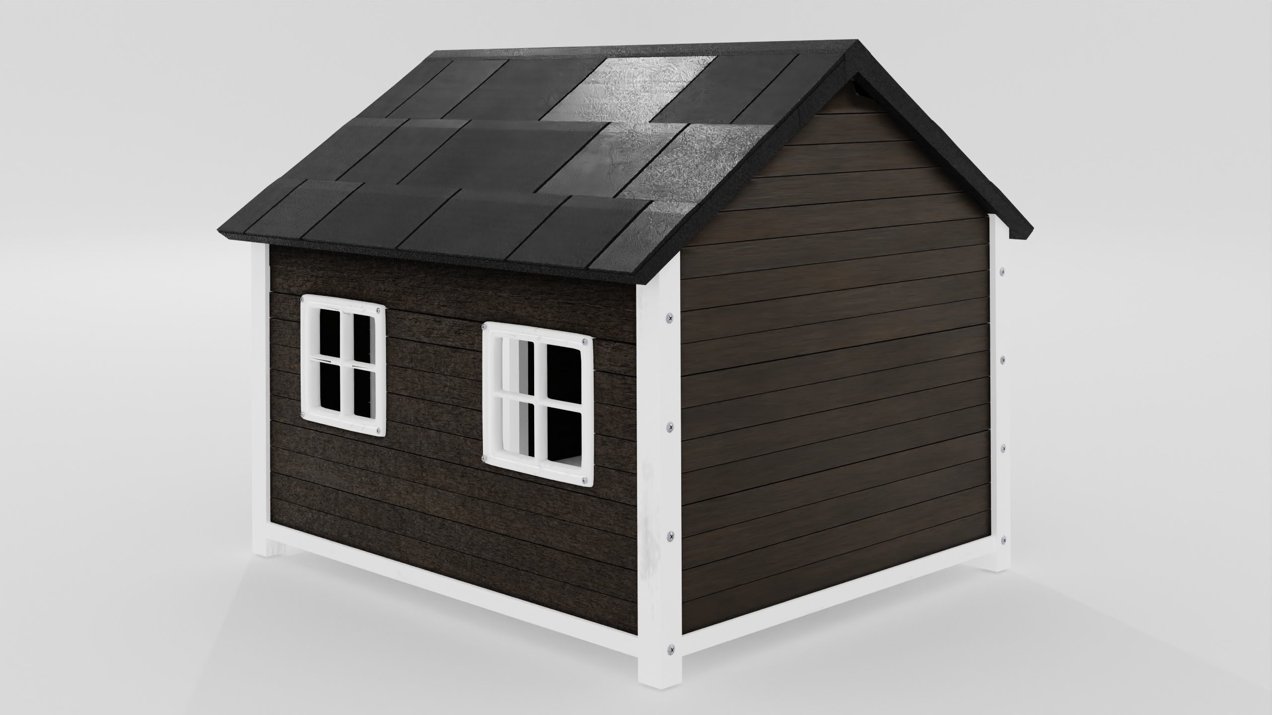 DogHouse03 dog house with roof 3D model_4