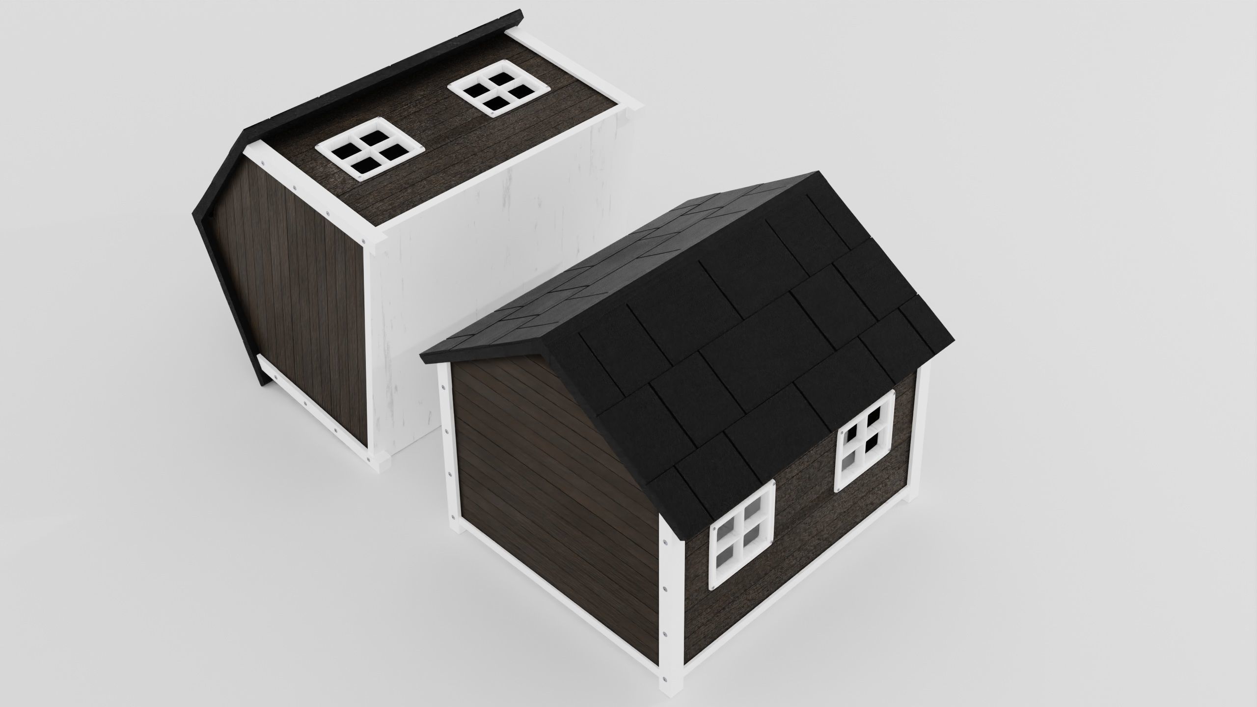 DogHouse03 dog house with roof 3D model_29