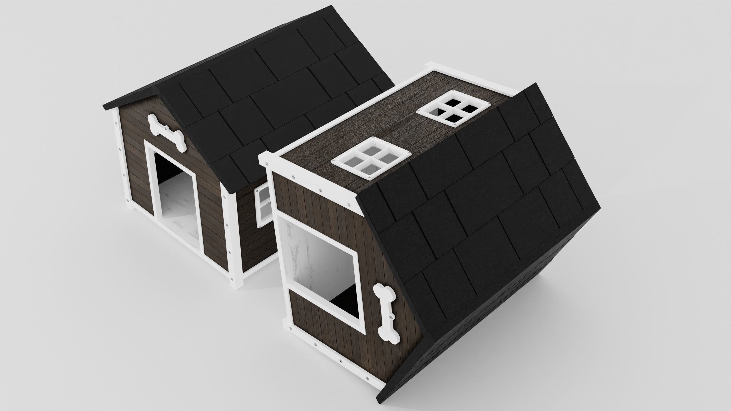 DogHouse03 dog house with roof 3D model_25