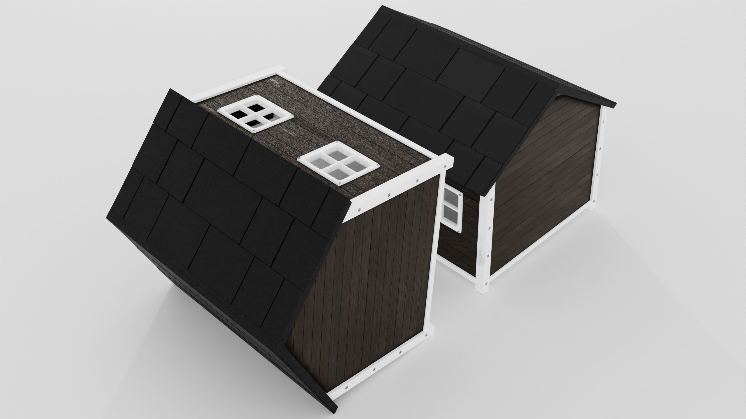 DogHouse03 dog house with roof 3D model_27