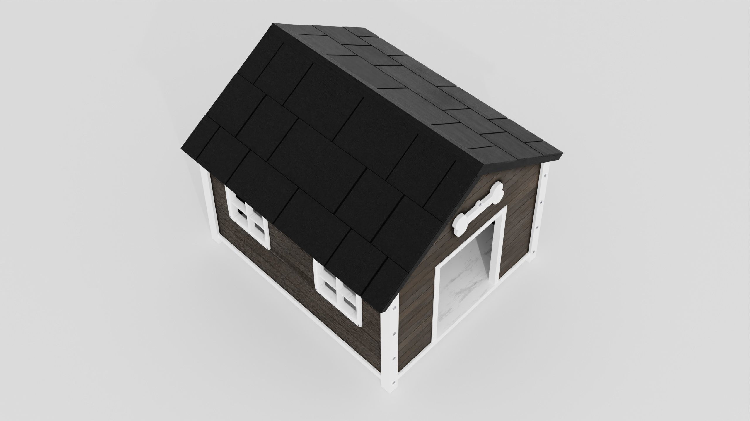 DogHouse03 dog house with roof 3D model_15