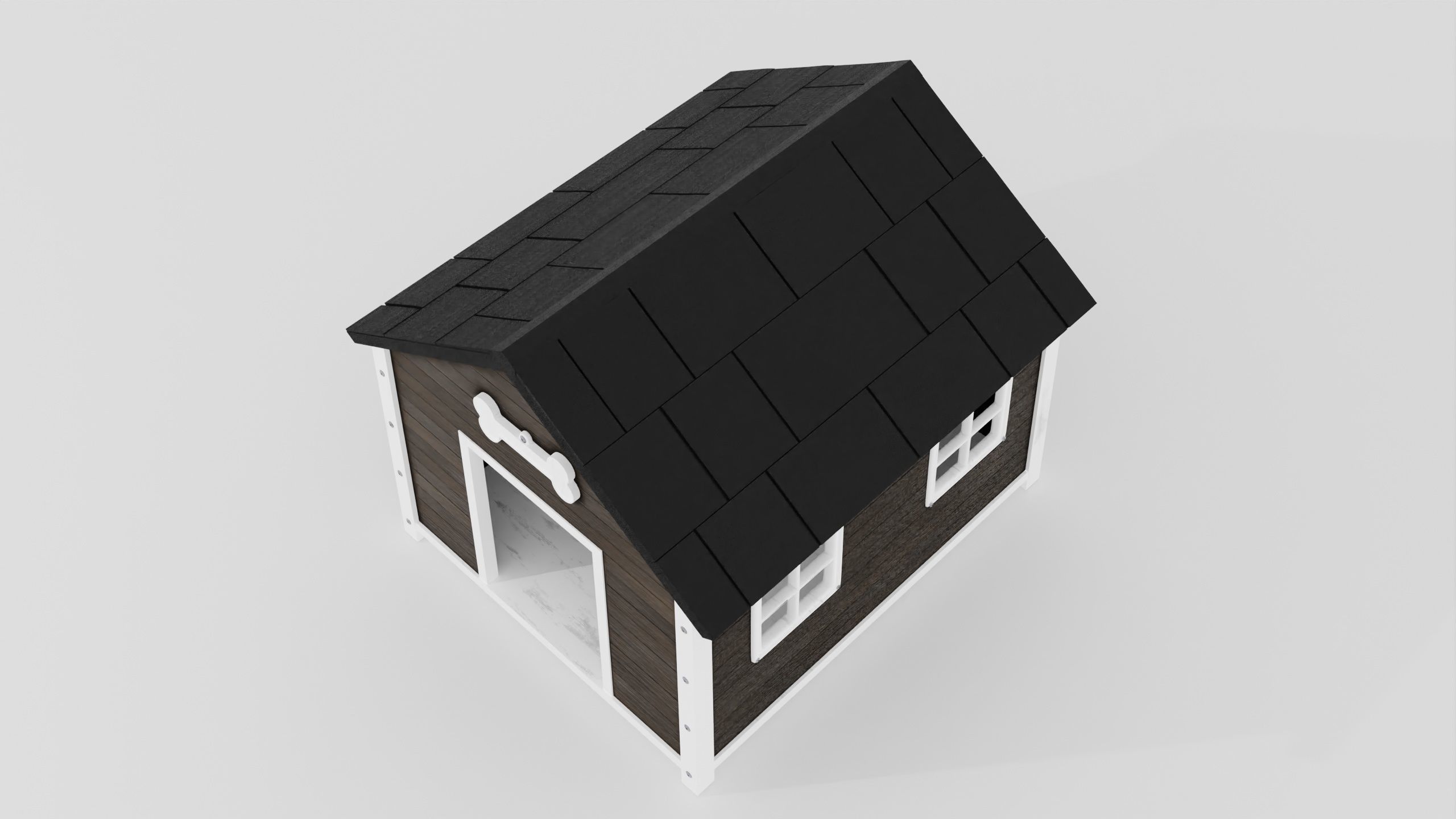 DogHouse03 dog house with roof 3D model_9