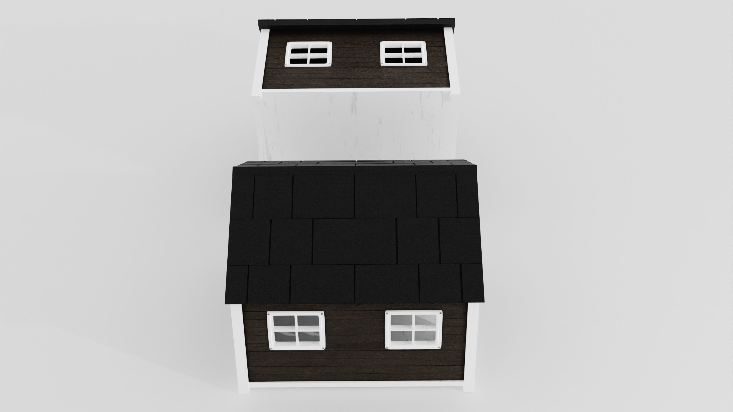 DogHouse03 dog house with roof 3D model_30