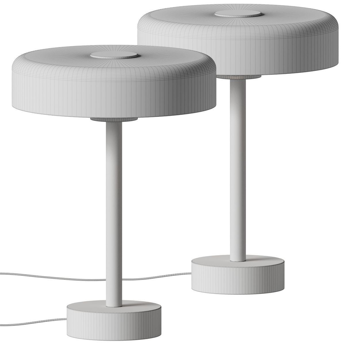 Blown Glass Disc Table Lamp - In Common With 3D model_2